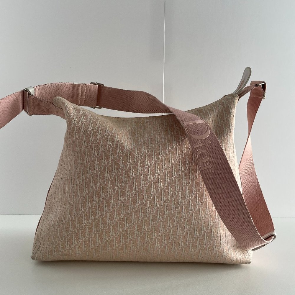 CHRISTIAN DIOR Trotter Monogram Messenger Pink